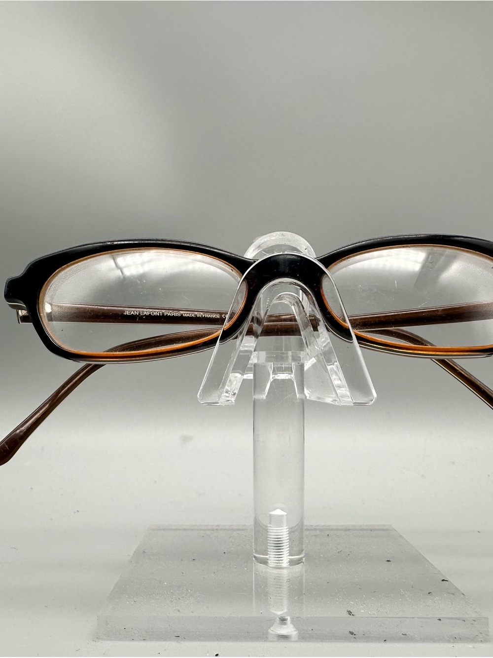 Jean Lafont Paris Emoi 002 Eyeglasses Black Brown Rectangular Frame France 48-14